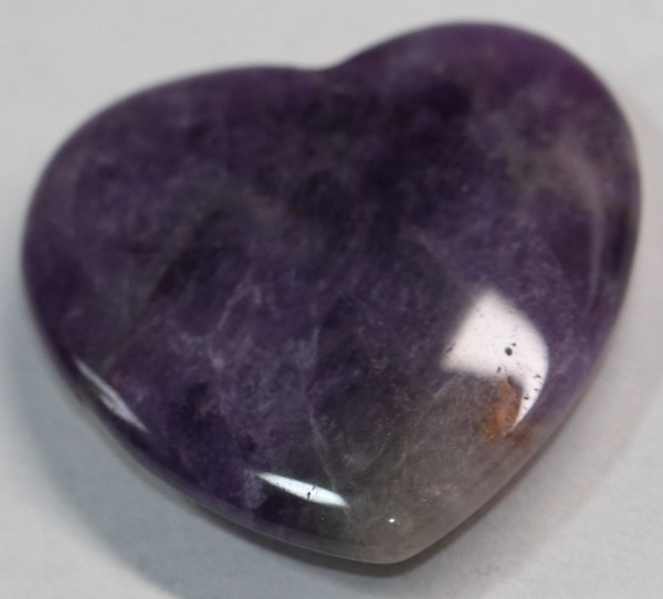 1 Herz Naturstein Amethyst ca. 40 mm x 40 mm x 10 mm