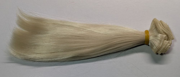 100 cm Kunsthaar Haare hellblond ca. 15 cm lang