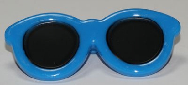 1 Paar 65 mm x 28 mm Sicherheitsaugen Comic Brille blau schwarz