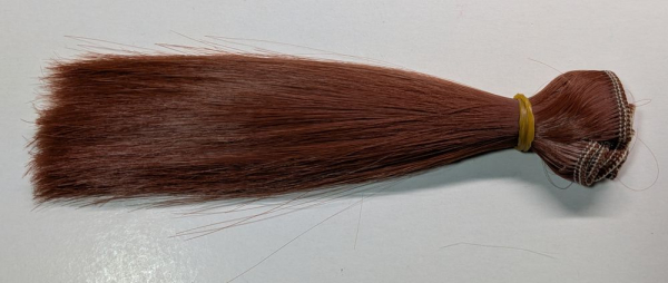 100 cm Kunsthaar Haare rotbraun ca. 15 cm lang