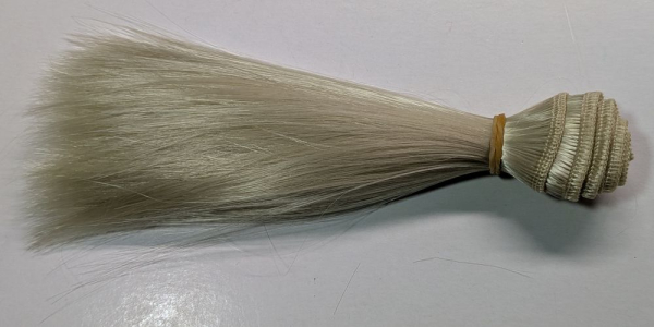 100 cm Kunsthaar Haare hell aschblond ca. 15 cm lang