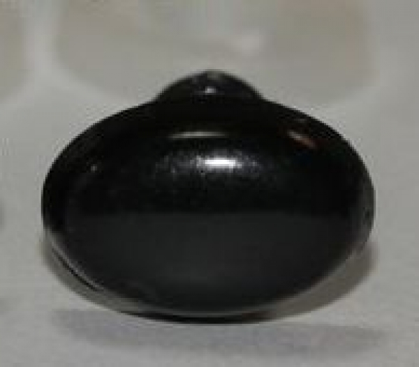 Sicherheitsnase 9 mm x 6 mm oval hart schwarz glänzend mit Sicherheitsscheibe