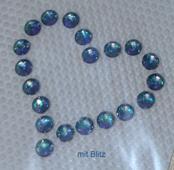 Swarovski-Bügelapplikation Herz mini Parad. Shine