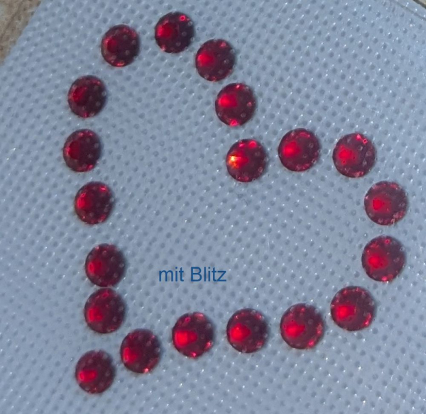 Swarovski-Bügelapplikation Herz mini Light Siam