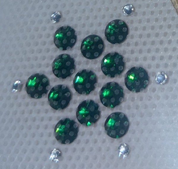 Swarovski-Bügelapplikation Stern Grün