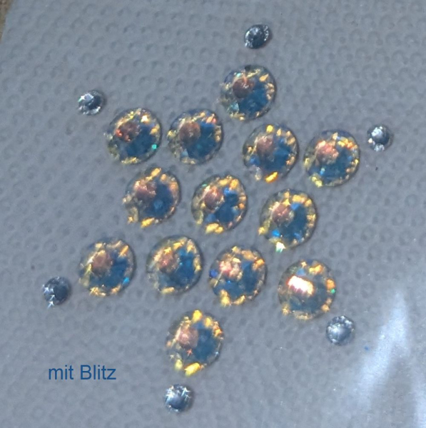 Swarovski-Bügelapplikation Stern Pastell changierend