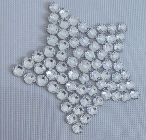 Swarovski-Bügelapplikation Stern gefüllt crystal