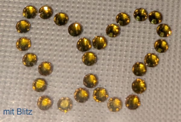 Swarovski-Bügelapplikation Schmetterling gelb