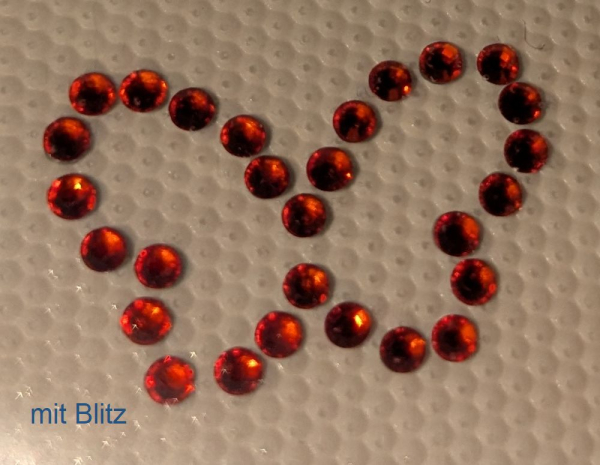 Swarovski-Bügelapplikation Schmetterling hellrot
