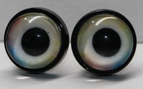 1 Paar 14 mm Sicherheitsaugen Kunststoff mit Glas hell pastell