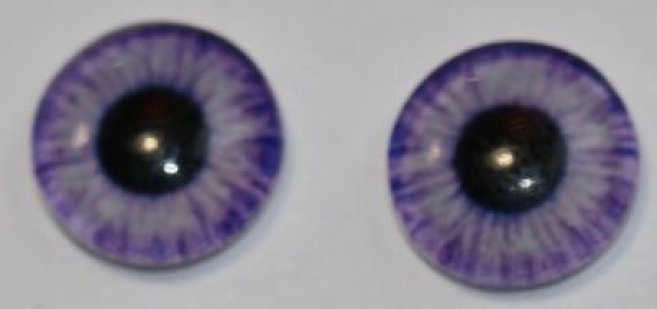 1 Paar Augen Glaslinsen zum Aufkleben 8 mm flieder