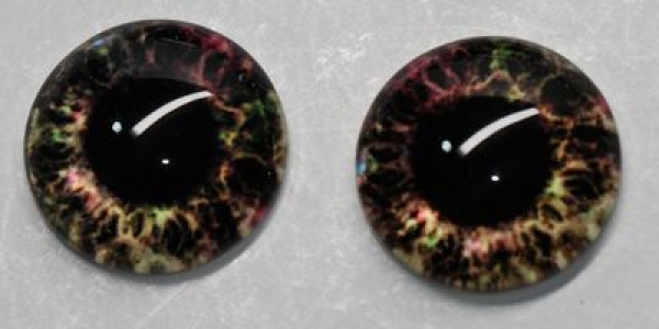 1 Paar Augen Glaslinsen zum Aufkleben 18 mm bunt