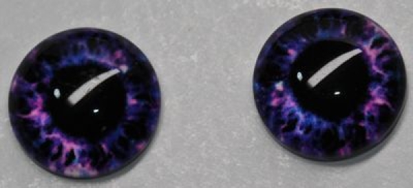 1 Paar Augen Glaslinsen zum Aufkleben 14 mm purple