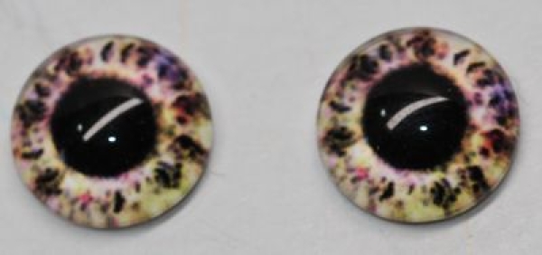 1 Paar Augen Glaslinsen zum Aufkleben 10 mm pastell