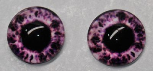 1 Paar Augen Glaslinsen zum Aufkleben 10 mm rosa