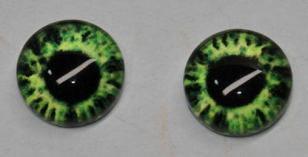 1 Paar Augen Glaslinsen zum Aufkleben 8 mm grün