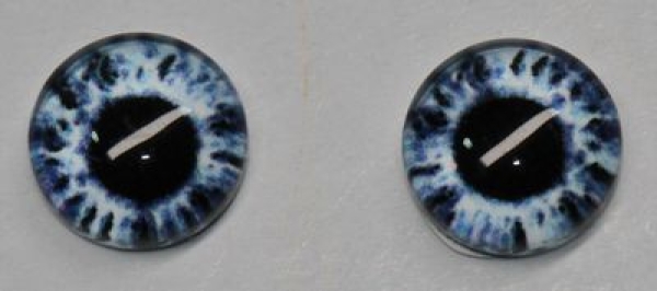 1 Paar Augen Glaslinsen zum Aufkleben 8 mm hellblau