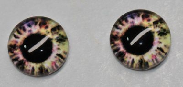 1 Paar Augen Glaslinsen zum Aufkleben 8 mm pastell