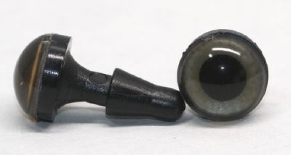 1 Paar Sicherheitsaugen 10 mm mittelgroße runde Pupillen grünblau schimmernd verschiedenfarbige Iris