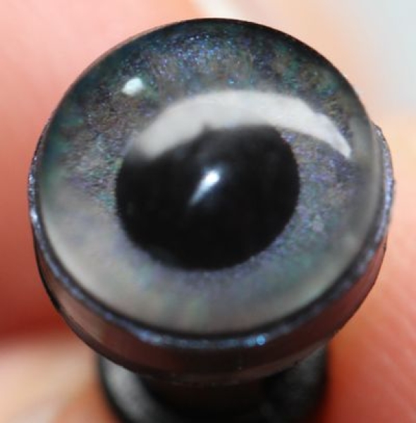 1 Paar Sicherheitsaugen 8 mm petrol irisierend schimmernd