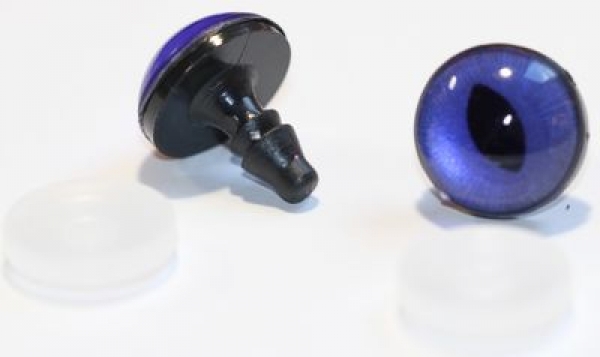 1 Paar Sicherheitsaugen 16 mm violett tief schimmernd Katze Drache