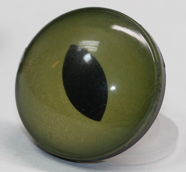 1 Paar Sicherheitsaugen 30 mm oliv metallic Katze Drache
