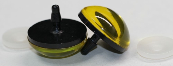 1 Paar Sicherheitsaugen 30 mm grün schimmernd Katze Drache
