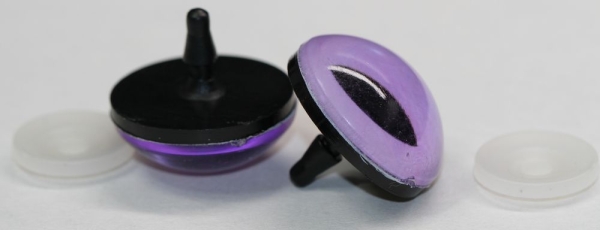 1 Paar Sicherheitsaugen 30 mm flieder Katze Drache