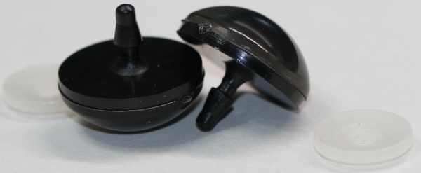 1 Paar Sicherheitsaugen 30 mm graugrün schimmernd Katze Drache