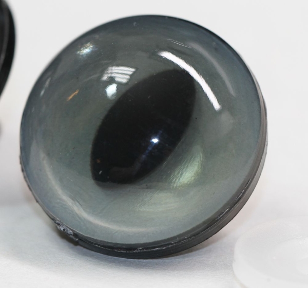 1 Paar Sicherheitsaugen 30 mm graugrün schimmernd Katze Drache