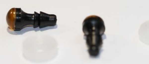 1 Paar Sicherheitsaugen 8 mm kupfer metallic Katze Drache