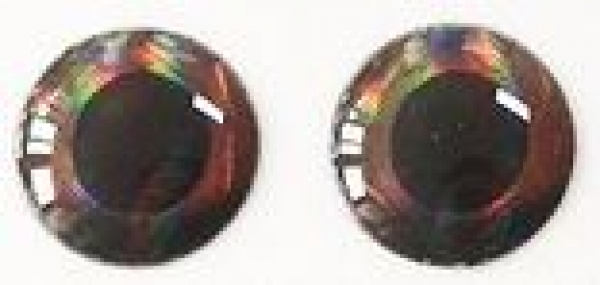 1 Paar Augen Holo runde Pupille Kunststoff selbstklebend gold 5 mm