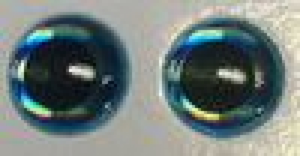 1 Paar Augen Holo selbstklebend runde Pupille blau 6 mm