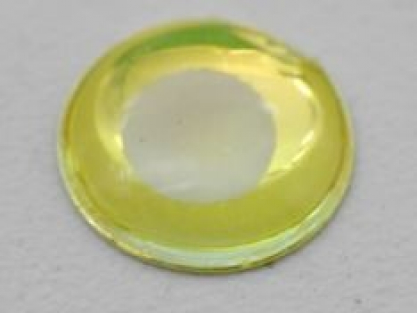 1 Paar Augen schimmernd Kunststoff selbstklebend gelb 5 mm