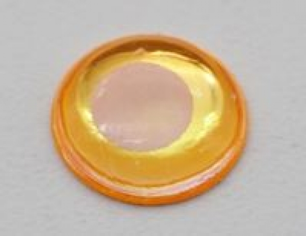 1 Paar Augen schimmernd Kunststoff selbstklebend orange 5 mm