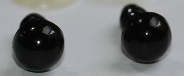 1 Paar Sicherheitsaugen 6 mm Teddyaugen schwarz durchgefärbt