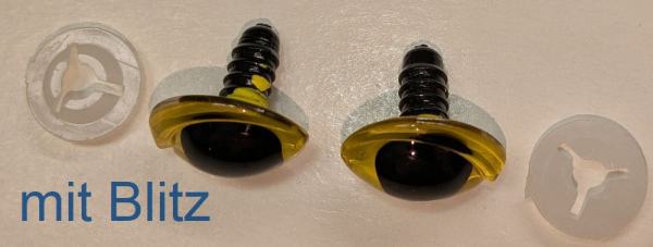 Sicherheitsaugen spitz zulaufend hellgelb 16 mm x 21 mm 2