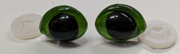 Sicherheitsaugen spitz zulaufend lindgrün 16 mm x 21 mm 3