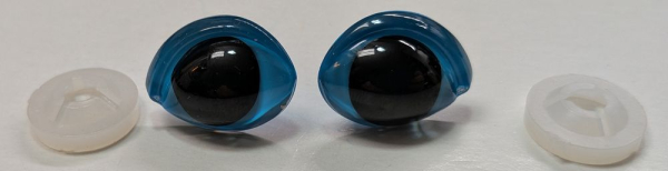 Sicherheitsaugen spitz zulaufend hellblau 16 mm x 21 mm 3