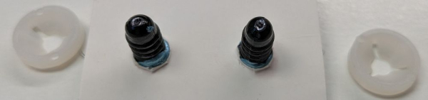 Sicherheitsaugen Hellblau metallic mit Wimpern 16 mm x 21 mm 2