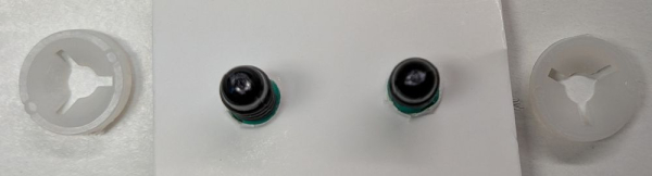 Sicherheitsaugen Saftgrün mit Wimpern 16 mm x 21 mm 2