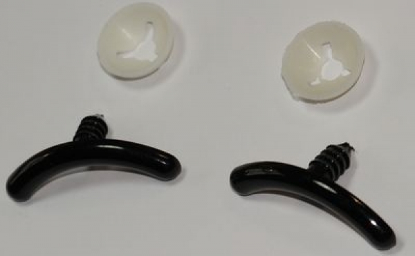 1 Paar Sicherheitsaugenbrauen 40 mm x 6 mm schwarz Augenbrauen