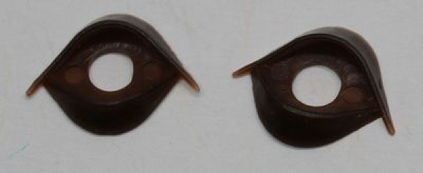 1 Paar Augenlider Ober/Unterlid braun (passend für 10 mm Sicherheitsaugen) Variante 2