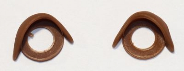 1 Paar Augenlider hellbraun links rechts (passend für  10 mm Sicherheitsaugen)