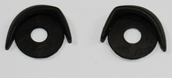 1 Paar Augenlider schwarz links rechts (passend für 16 mm Sicherheitsaugen)