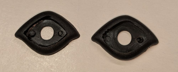 Augenlider schwarz Ober/Unterlid (passend für 16 mm Sicherheitsaugen) geschwungen