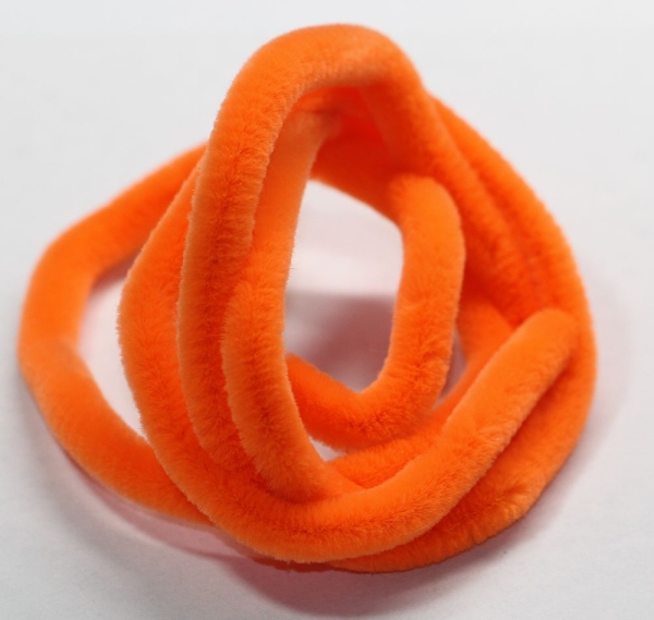 1 Stück Biegeplüsch 1 m lang Chenilledraht 8 mm Durchmesser neonorange