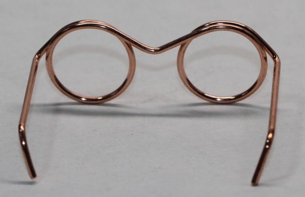 Brille ca. 3,2 cm rosegold ohne Gläser für Teddies oder Puppen Accessoire Requisite