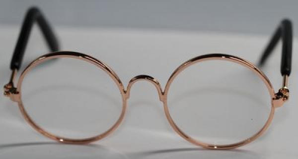Brille 8 cm kupfer klare Gläser für Teddies oder Puppen Accessoire Requisite