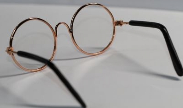 Brille 8 cm kupfer klare Gläser für Teddies oder Puppen Accessoire Requisite
